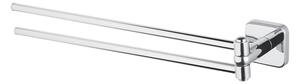 BISK Erga Forte, suport pentru prosoape pivotant cu 2 brate 470 mm, crom, ERG-06845