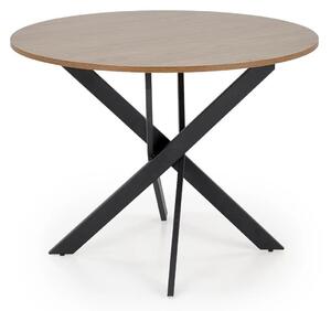 Masa EDGAR, nuc/negru, 100x100x76 cm