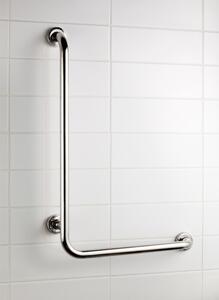 BISK Erga HANDICAP "PRO", mâner în formă de L, 550x550 mm, 25mm, crom, ERG-04785
