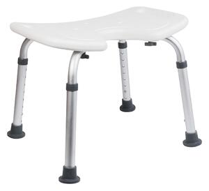BISK Erga Handicap "PRO", scaun de duș dreptunghiular 485x465x535 mm, alb, ERG-07640
