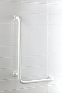 BISK Erga HANDICAP "PRO", mâner în formă de L, 550x550 mm, 25mm, alb, ERG-04784
