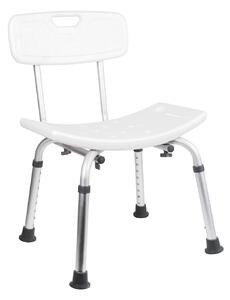 BISK Erga Handicap „PRO”, scaun de baie dreptunghiular cu spătar 495x545x840 mm, alb, ERG-07657