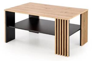 Masuta cafea FEMINA, stejar/negru, PAL laminat, 110x65x52 cm
