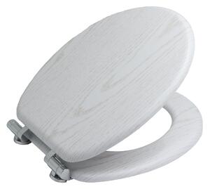 BISK Erga, scaun WC din MDF cu închidere lentă, alb, ERG-08222