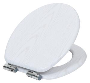 BISK Erga, scaun WC din MDF cu închidere lentă, alb, ERG-07907