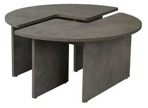 Masuta cafea MOIRA, gri beton, PAL, 90x90x41 cm