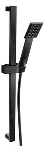 Seturi de duș Ferro - Set cap de duș Sinus, 1 funcție, furtunuri și tije, negru mat, N170BL-B