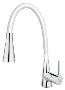 Novaservis Ferro Zumba II - Baterie chiuveta cu brat elastic, alb-crom, 70720,0B