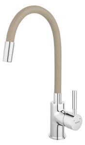 Ferro Zumba, baterie chiuveta cu brat elastic, bej/crom, 70710-0BE