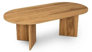 Masuta cafea OVAL, stejar, PAL, 120x40x60 cm