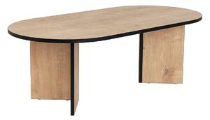 Masuta cafea SABLE, stejar/negru, PAL, 119x60x40 cm