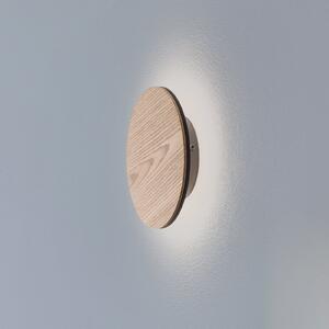 Argon Orios LED lampă de perete, lemn, Ø 20 cm, distribuție indirectă, Lemn, Camera de zi / sufragerie, Lemn, Modern
