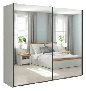 Dressing TETRIX, casmir, PAL, cu 2 usi si oglinzi, 220x60x196 cm