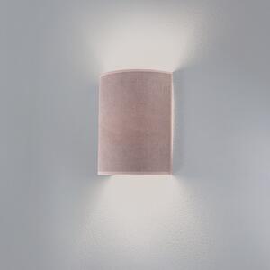 Duolla Aplică de perete Celine, Soro, roz, țesătură, E27, Roz / Rosé, Camera de zi / sufragerie, Țesătură / Textil