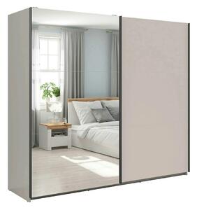 Dressing TETRIX, casmir, PAL, cu 2 usi si oglinda, 220x60x196 cm