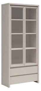 Vitrina KASPIAN, casmir, PAL/sticla, 90x41x201 cm