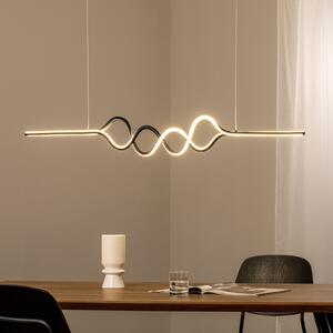 Milagro Lighting Lampă suspendată LED Ancona, metal, auriu/negru, 4.000 K, Auriu / Alamă, Camera de zi / sufragerie, Metal, Modern