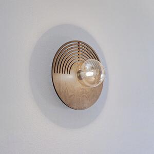 TK Lighting Aplică de perete Lunar, alb/culoarea lemnului, Ø 30 cm, G9, reglabil, Lemn, Camera de zi / sufragerie, Lemn, Modern
