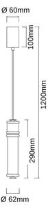 Open Design OR85723 - Lustră suspendată pe cablu OMI, LED 10W, 230V, alamă