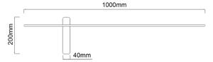 Open Design OR85051 - Aplică de perete BENE, LED, 10,5 W, 230 V, 100 cm, negru