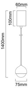 Open Design OR85099 - Lustră LED suspendată pe cablu BOLICINA, LED 5W/230V, aurie