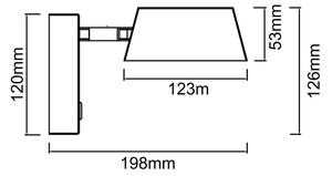 Lampă de perete LED TIMO, 6W/230V, 3000/4500/6500K, alamă - Open Design OR86539