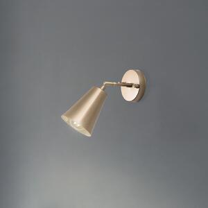Opviq Aplică de perete Evander, auriu, metal, înălțime 21 cm, E27, reglabil, Auriu / Alamă, Camera de zi / sufragerie, Metal