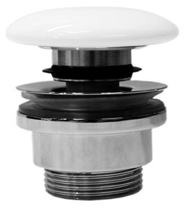Sifon chiuveta GSI 5/4", click-clack, dop ceramic, alb, PCS11