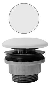 GSI, evacuare chiuveta GSI 5/4", neînchide, grosime 5-65 mm, capac ceramic, mat alb, PVC09