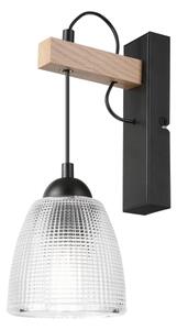 Lampă de perete LEANDRA 1xE27/15W/230V stejar/negru