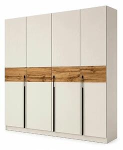 Dressing DENVER DEN3, casmir/stejar wotan, PAL, cu 4 usi, 200x59x215 c