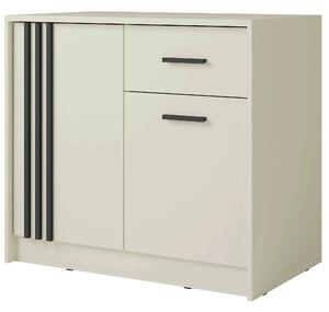 Comoda CANADA CY34, casmir/negru, PAL laminat, 102x42x94 cm