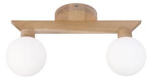Plafonieră aplicată ANTONIO 2xG9/5W/230V stejar/alb