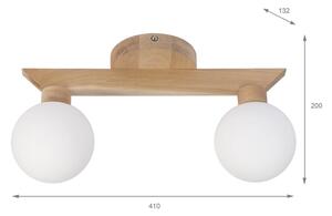 Plafonieră aplicată ANTONIO 2xG9/5W/230V stejar/alb