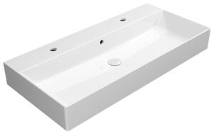 GSI GSI, chiuveta ceramica KUBE X 100x47 cm, alb ExtraGlaze, 9423211