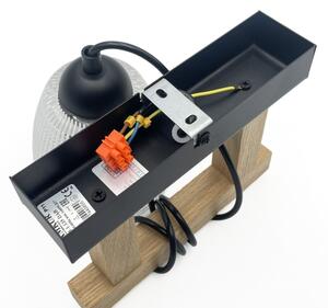 Pendul pe cablu LEANDRA 1xE27/15W/230V stejar/negru