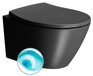 GSI GSI, vas de toaletă de perete MODO, Swirlflush, 37x52 cm, negru dual-mat, 981626