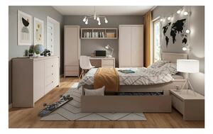 Set dormitor KASPIAN 2, casmir, pat 160x200, 2 dulapuri, birou, comoda