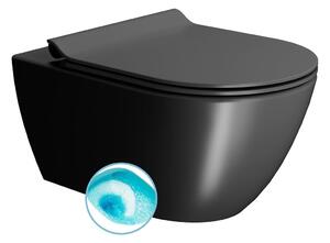 GSI GSI, vas de toaletă montat pe perete PURA, Swirlflush, 55x36 cm, negru dual-mat, 881526