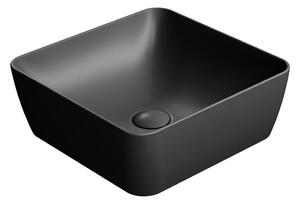 GSI GSI, chiuveta SAND ceramica blat 38x38 cm, negru mat, 903826