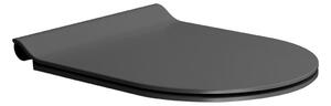 GSI GSI, scaun WC, SLIM, Soft Close, negru mat/crom, MS86CSN26