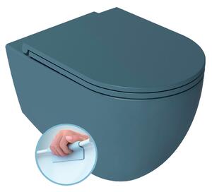 Isvea Isvea, vas WC suspendat INFINITY, fără ramă, 36,5x53cm, verde petrol mat, 10NF02005-2P