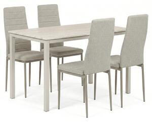 Set mobilier sufragerie cu 4 scaune Asem (crem). 1149333