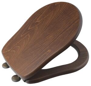 Kerasan Kerasan, scaun WC RETRO Soft Close, nuc/bronz, 108640