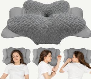 Perna cervicala ortopedica memory foam cu strat reglabil 2 cm, husa Te