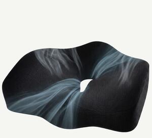 Perna ortopedica sezut memory foam cu gel si orificii de ventilatie, f