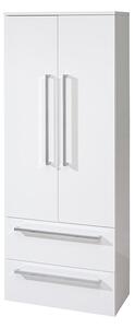 Mereo Mereo, Bino, dulap de baie înalt, dublu, 163 cm, alb, alb/stejar, MER-CN669