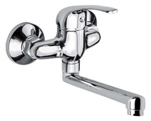 Mereo Mereo, Baterie pentru chiuveta montata pe perete, Liliac, cu brat plat drept 160 mm, crom, MER-CBEE302A02