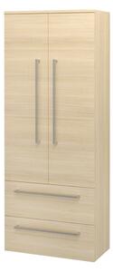 Mereo Mereo, Bino, dulap de baie înalt, dublu, 163 cm, alb, alb/stejar, MER-CN639
