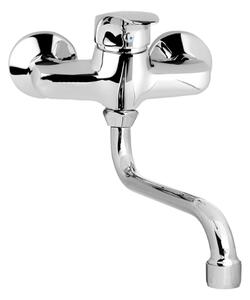 Mereo Mereo, Baterie chiuvetă, Sonata, cu braț tubular ø 18 mm - 300 mm, crom, MER-CB301A06N